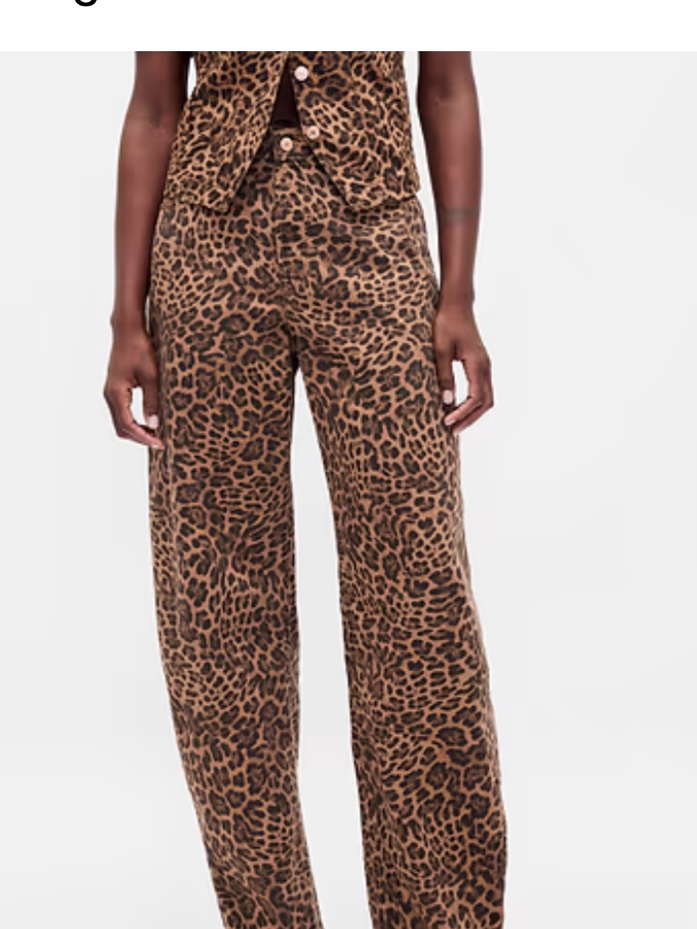 Gap leopard Barrel High Rise
